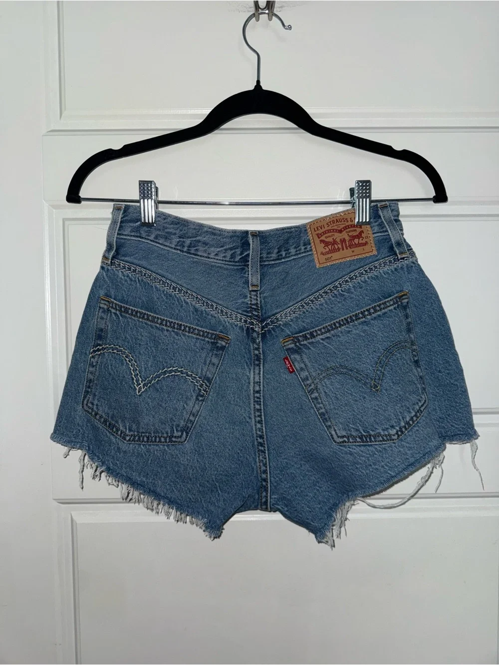 Levi’s 501 Denim Shorts with Pocket Embroidery